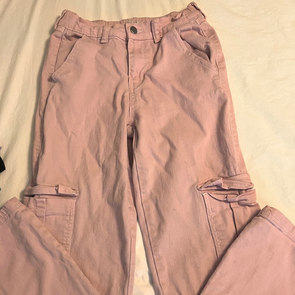 Rue 21 worn,Small true to size,pink,straight/wide leg,cargo pants
